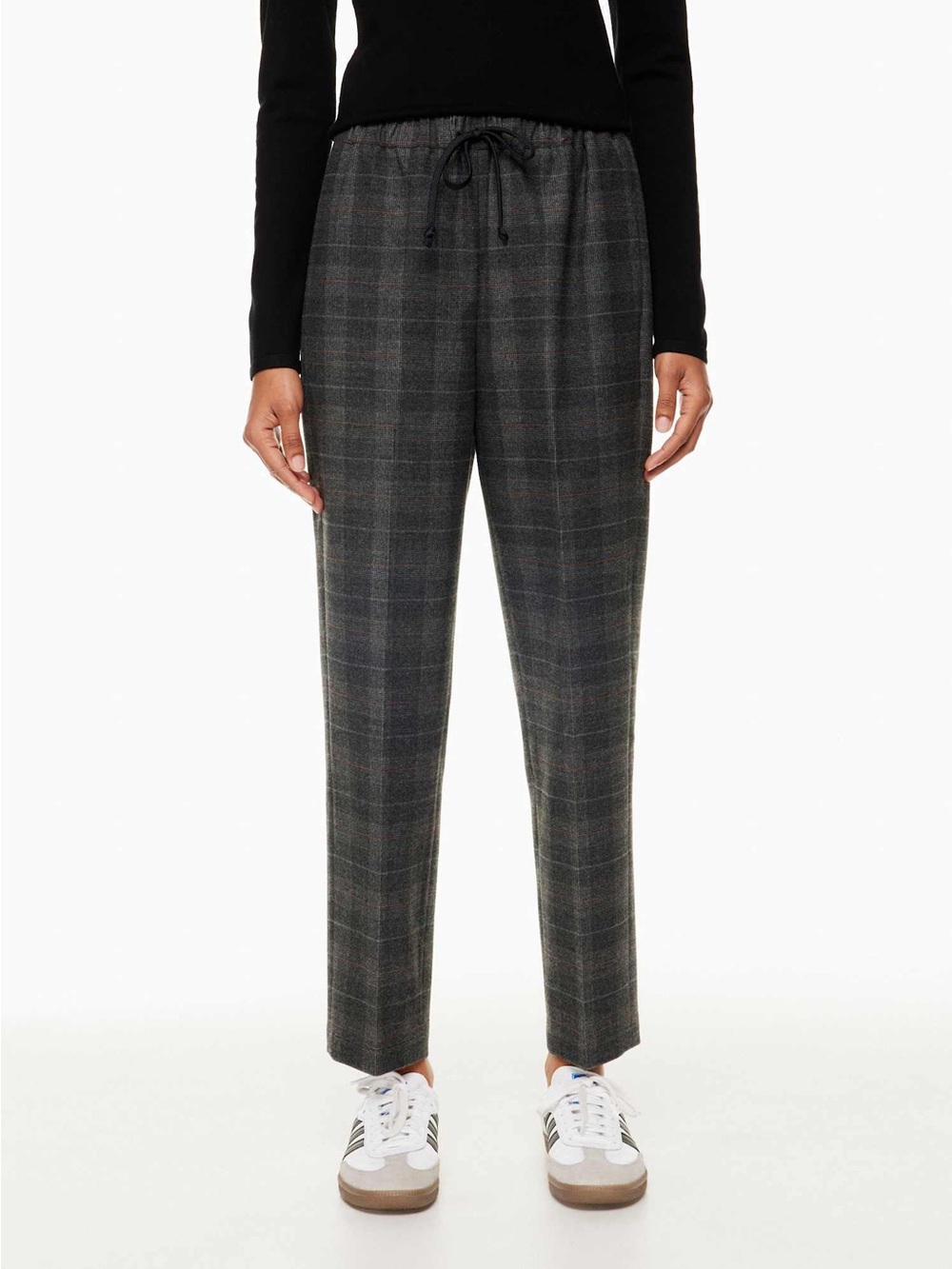Aritzia Babaton Jimmy Plaid Drawstring Ankle Pants - #293